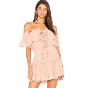 Misa Los Angeles Tan Melis Dress Small